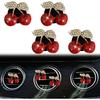 4Pcs Cherry Car Air Vent Freshener Perfume Clip, Rhinestone Air Outlet Fragrance Perfume Clip Freshener, Car Decor (Odor Random)