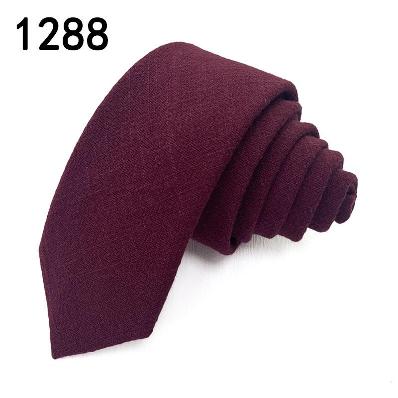 Men'S Plain Cotton Jacquard Tie, Simple Temperament Business Dress Hand-Made British Tie