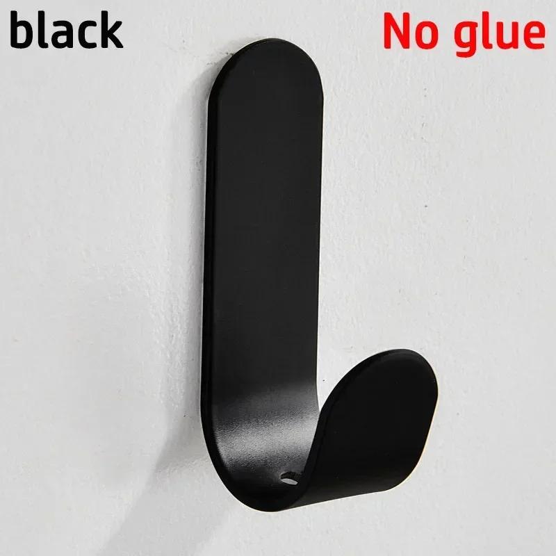 1pcs Metal Hooks Strong Self Adhesive Wall Hanging Toilet Clothes Hanger Bathroom Door Back Punch Free Sticky Hooks Coat Hook