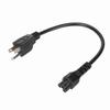 5‑15P Male to IEC320 C5 Female Power Cord 18 AWG 0.3m AC Power Short Cord for Computers