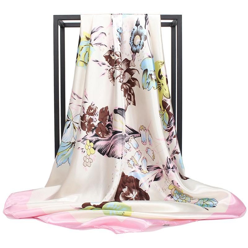 მაღალი ხარისხის ძვირადღირებული აბრეშუმის შარფები თავსაბურავი შარფები კისრის შარფი ქალებისთვის ჯაჭვი აბრეშუმის შარფი ქალის დეკორატიული შალი