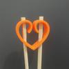 2Pcs Heart-Shaped Reusable Chopsticks Helpers Training Kids Non-Slip Chopstick Hinges Connector Portable Practice Chopsticks Aid