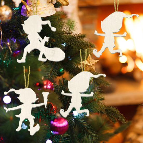 Gnome Footprint Template for Snow Spray Reusable Window Stencils Christmas Gnome Elf Hanging Decoration