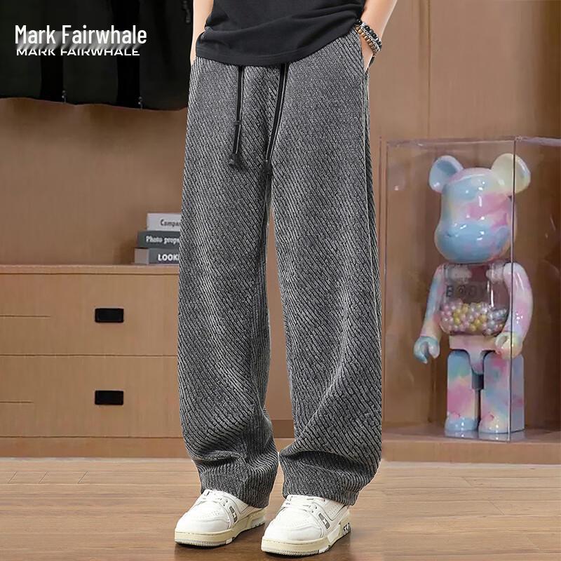 MARK FAIRWHALE Men's Loose Straight-Leg Casual Winter Pants