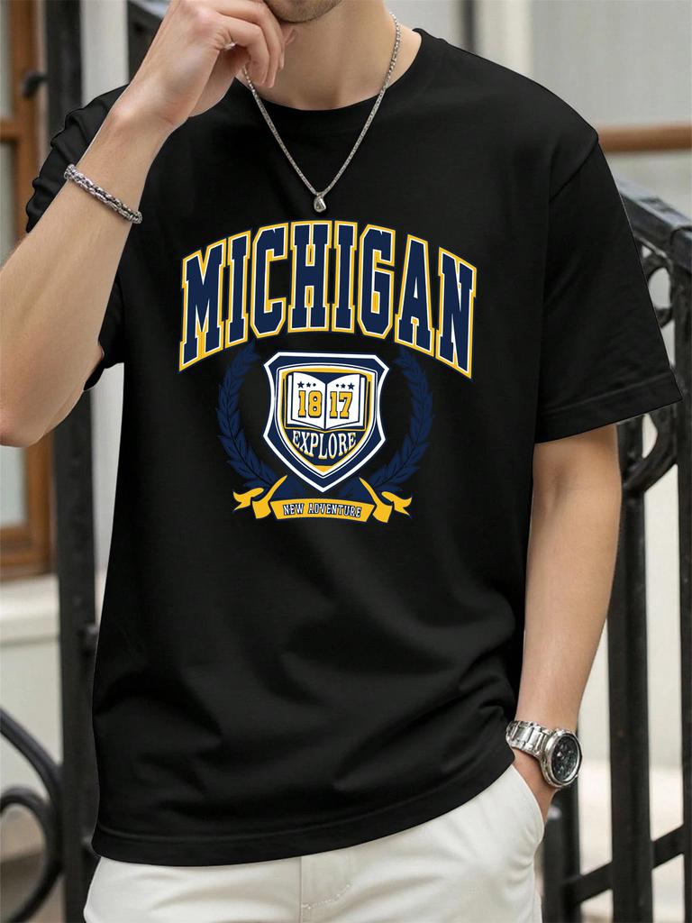 The Sacred Medal Of Usa Print Men T Shirt ONeck Loose Streetwear Trendy Cotton Short Sleeve Summer Unisex Hip Hop TShirt