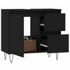 VidaXL Armoire de salle de bain noir 65x33x60 cm bois d'ingénierie 831605