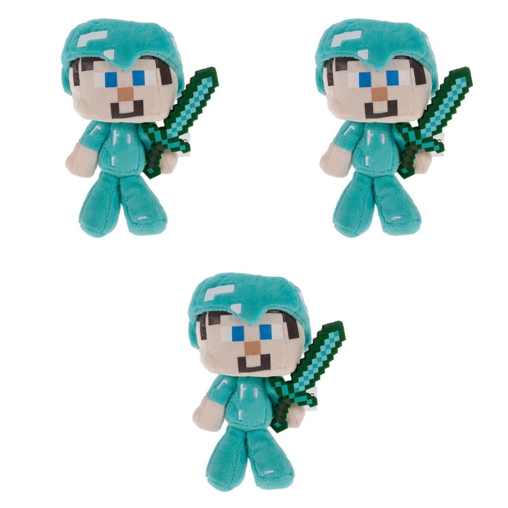 Urocza pluszowa zabawka Minecraft Steve z mieczem dla dzieci, wygodna i urocza, 18 cm