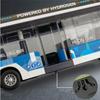 Luxury New energy Electric Airport Business Bus Alloy Car Model Diecasts Metal Tour City Bus Model Sound and Light Kids Toy Gift