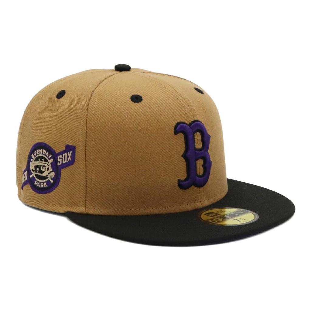 [New Era] New Era Cap 59FIFTY 14712484 NER36C6743 MLB Boston Red Sox BOS WeizenSchwarz Braun 7 12 SIDE PATCH 2-Ton Untervisier ONSPOTZ Sonderbestellung