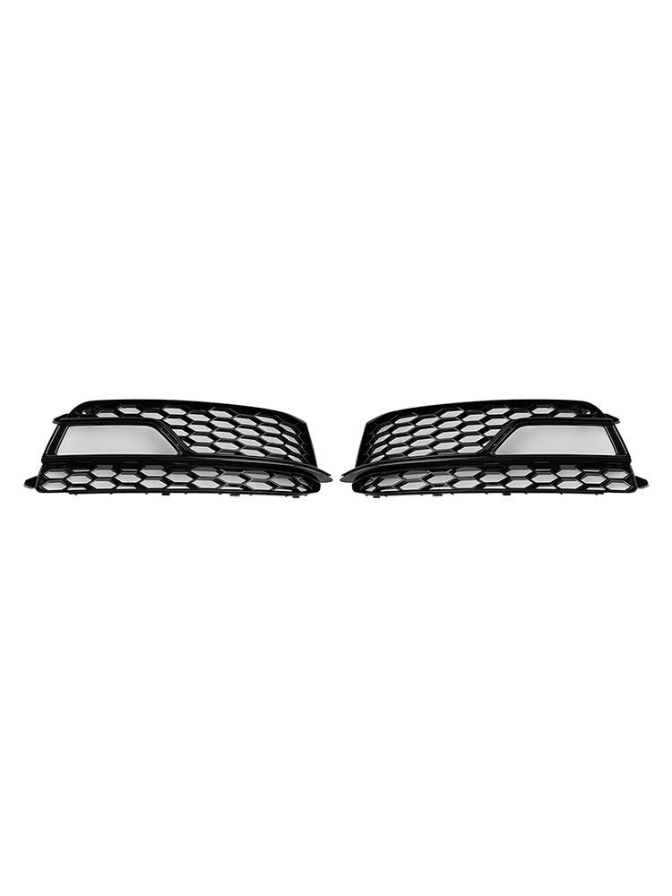 2PCS Front Fog Lamp Black Grille Grill 8T0807681K 8T0807682K Fit A5 S-Line S5 2013-2016
