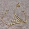 Women Fashion Triangle Charm Slave Ring Chain Harness Bracelet Punk Jewelry