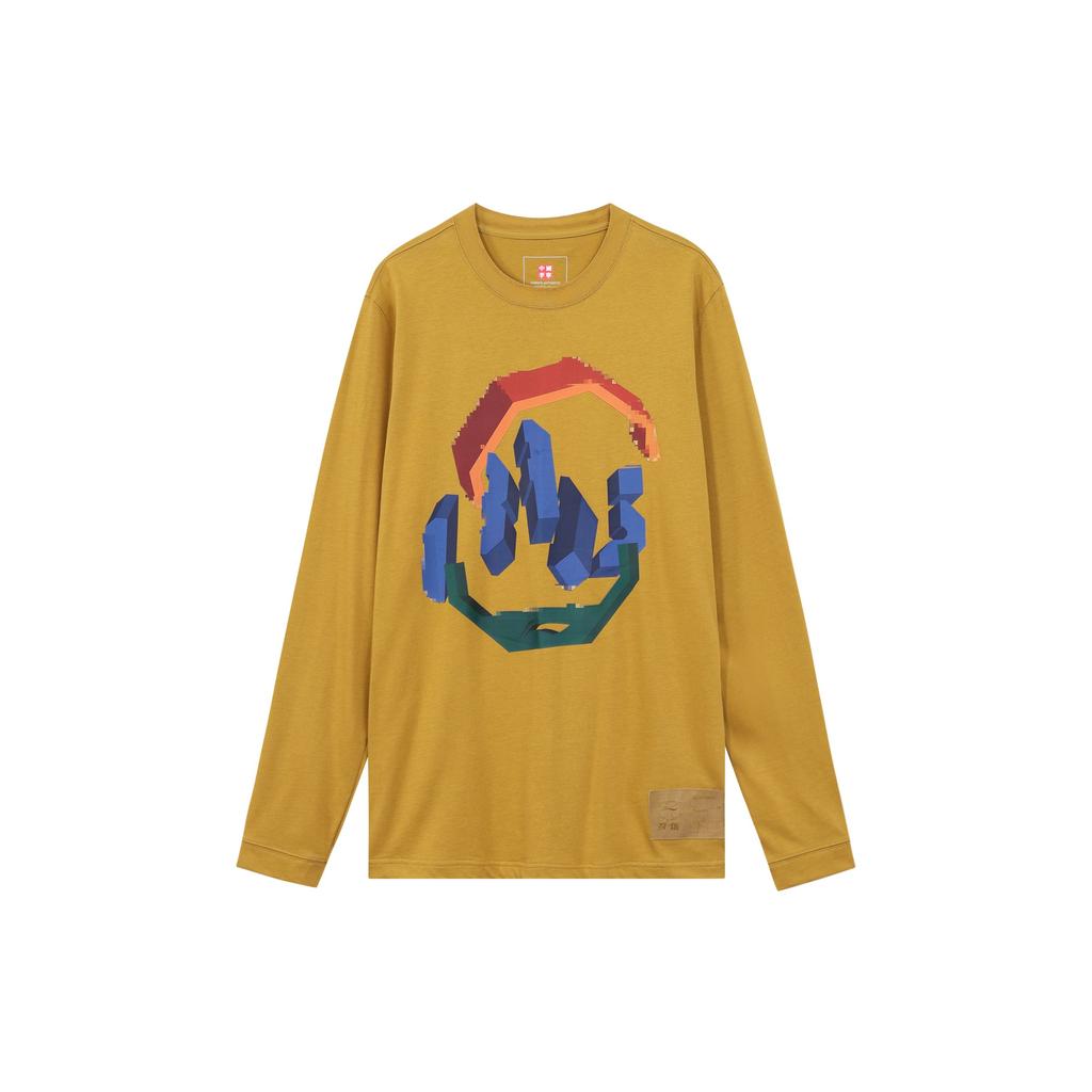 Li-Ning Paris Fashion Week FW20 Long Sleeve Cultural Shirt Men Tops Copper-Mist-Yellow AHSQ565-3