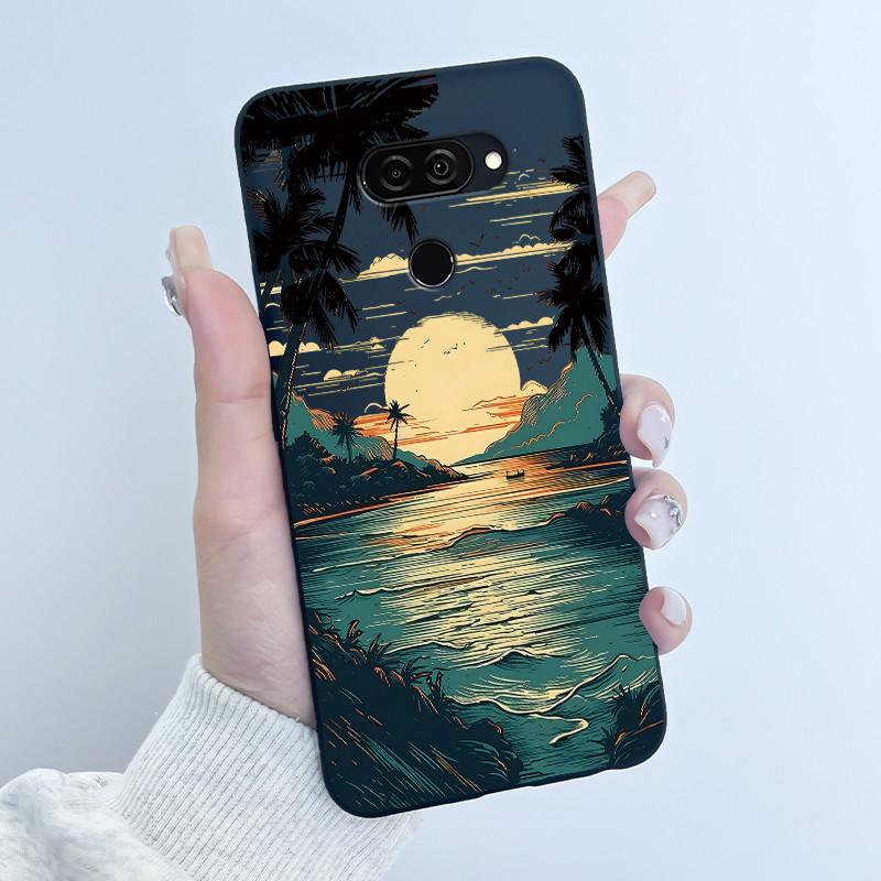 Case For LG Q70 Casing LM-Q730N Luxury Cute Love Rabbit Funny Ultra Slim TPU Black Silicone Soft Cover For LGQ70 Q 70 Phone Case