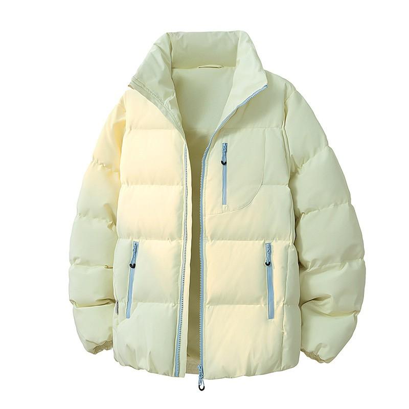 Unisex Thick Winter Cotton Puffer Jacket Oversized Stand Collar Casual Outdoor Warm Coat Men Women