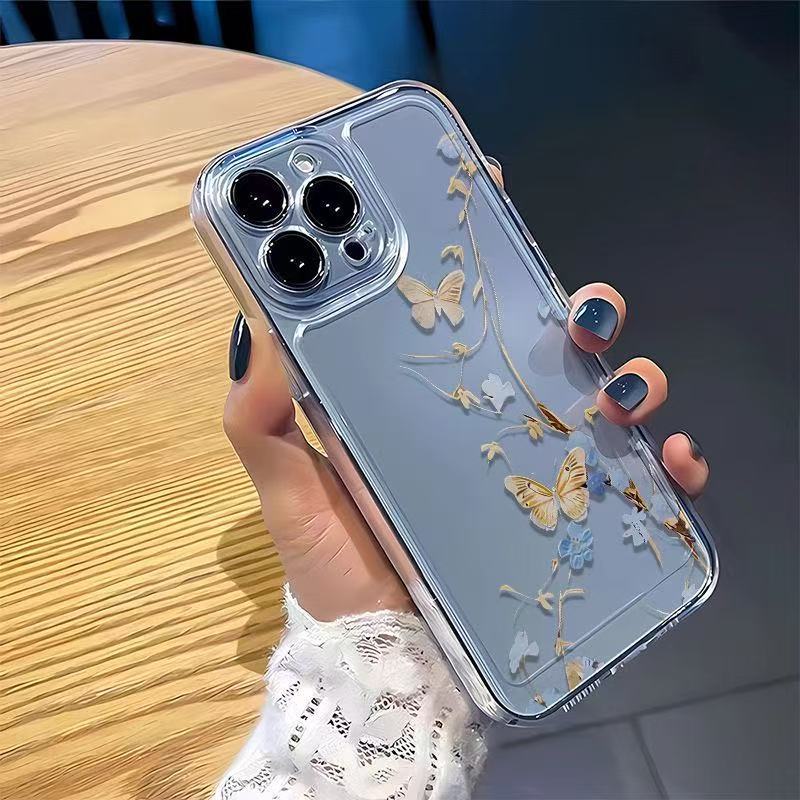 Butterfly is suitable for iphone17promax mobile phone case Apple 16/14pro Japan and South Korea 13/12/15/11x
