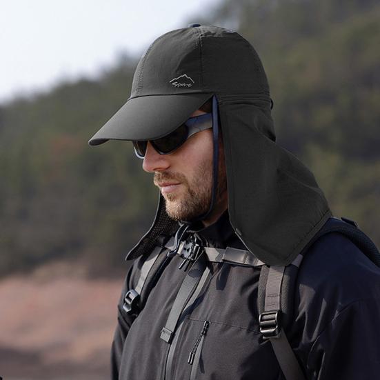 Cappello da Pesca con Design a Scialle Tesa Larga Protezione Solare Cappellino da Baseball Circonferenza Testa Regolabile Cappello da Sole da Trekking Outdoor