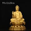 Pure Copper Buddha Tathagata Ornaments, Sitting Lotus Altar Sakyamuni Home Decoration Living Room Buddha Hall Crafts Statue, 1Pc