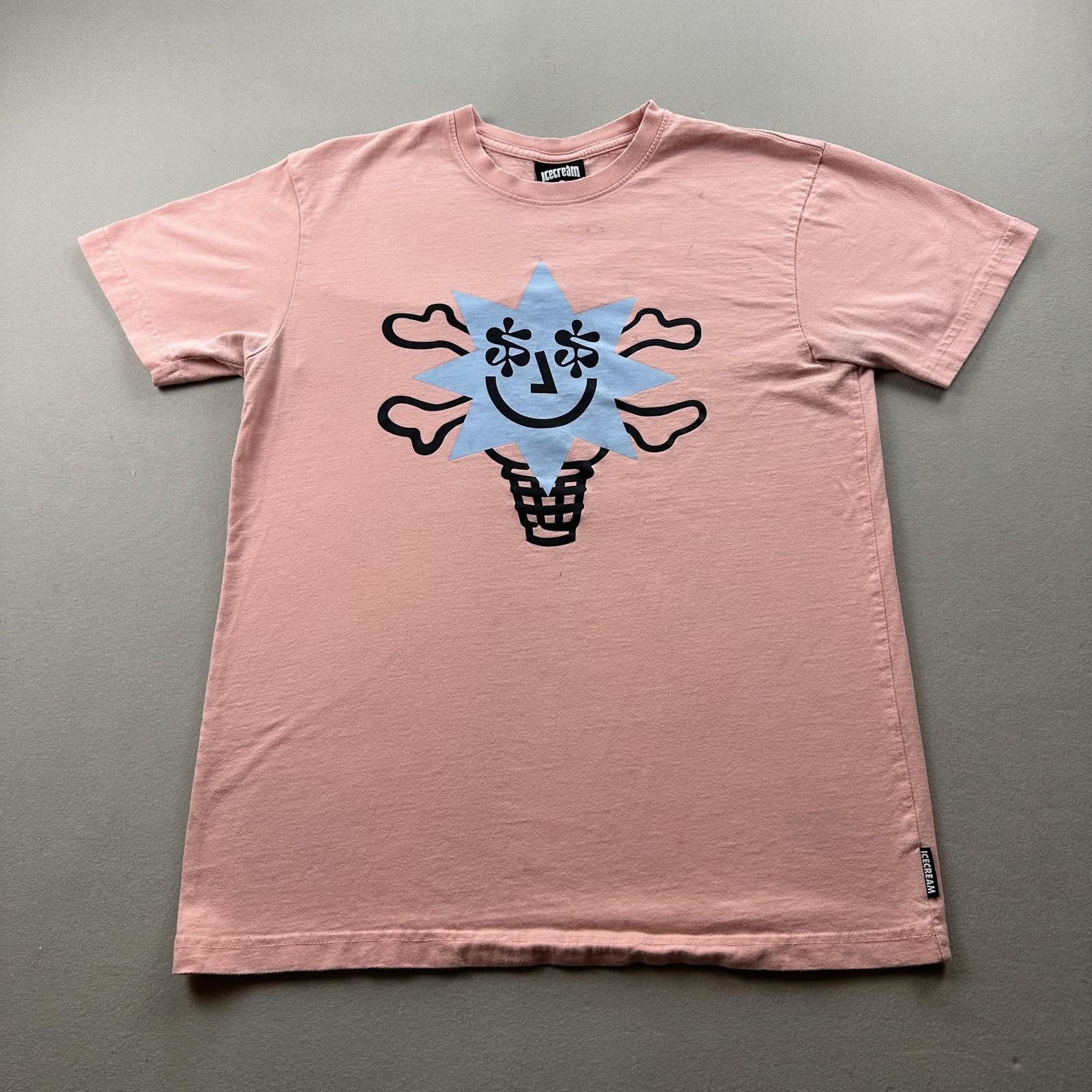 Icecream T-Shirt Mens Medium Pink Smiley Cone Sunspot Billionaire Boys Club BBC S