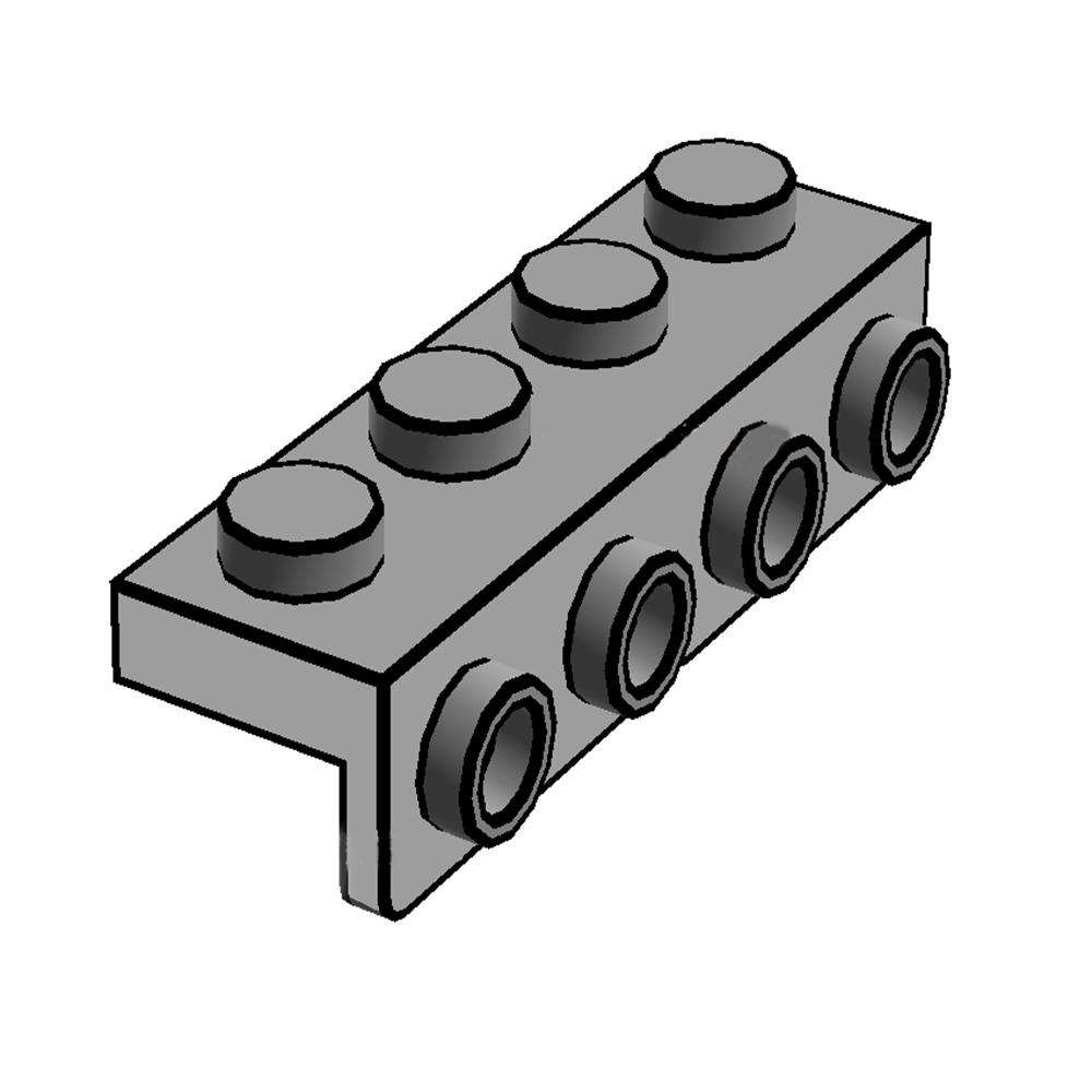 

MOC 10PCS Special Board Right Angle 1*4+1*4 Bracket Construction Blocks Package Fixed Plate Bricks Particle DIY Playthings Children Kid Gifts -A5636