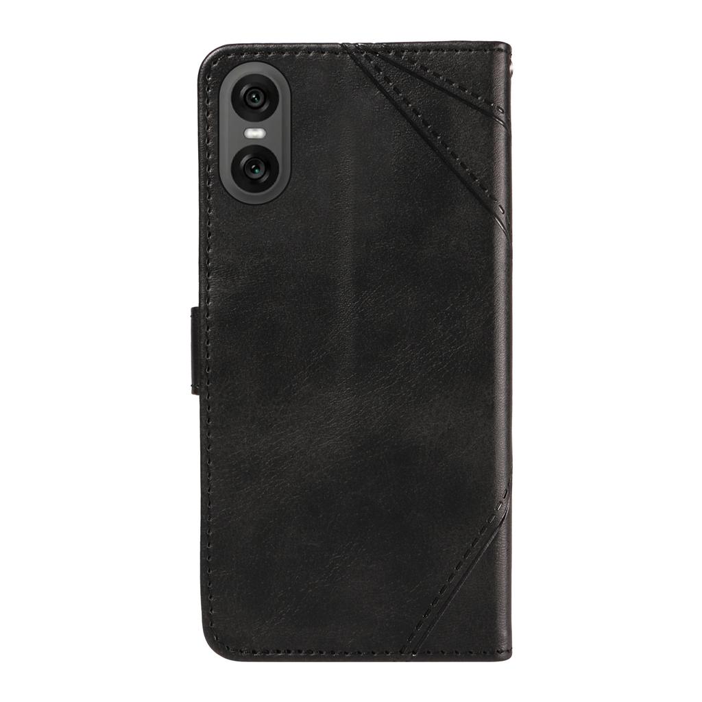 For Sony Xperia 10 VI Case Stand Bookstyle Geometric Leather Phone Cover