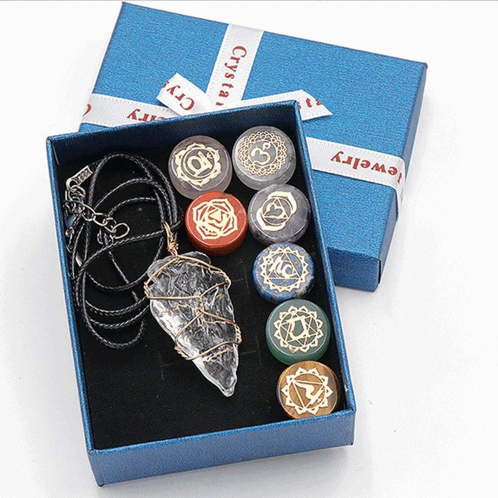 7 PCS/set Amethyst Seven Chakras Natural Crystal Stones Sodalite Yoga Stone Reiki Healing Gems Home
