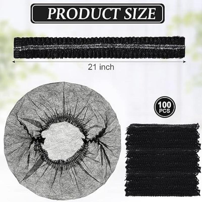 100PCS Disposable Hair Head Covers Anti Dust Net Bouffant Caps for Kitchen Beauty Shower Bathing Cap Breathable Dustproof Hats
