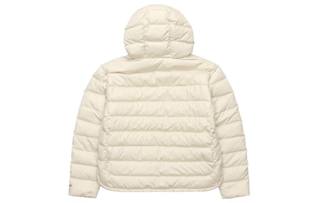 Nike Down Jackets Women's Beige Hooded Moderate Puffer Jacket DH4074-206