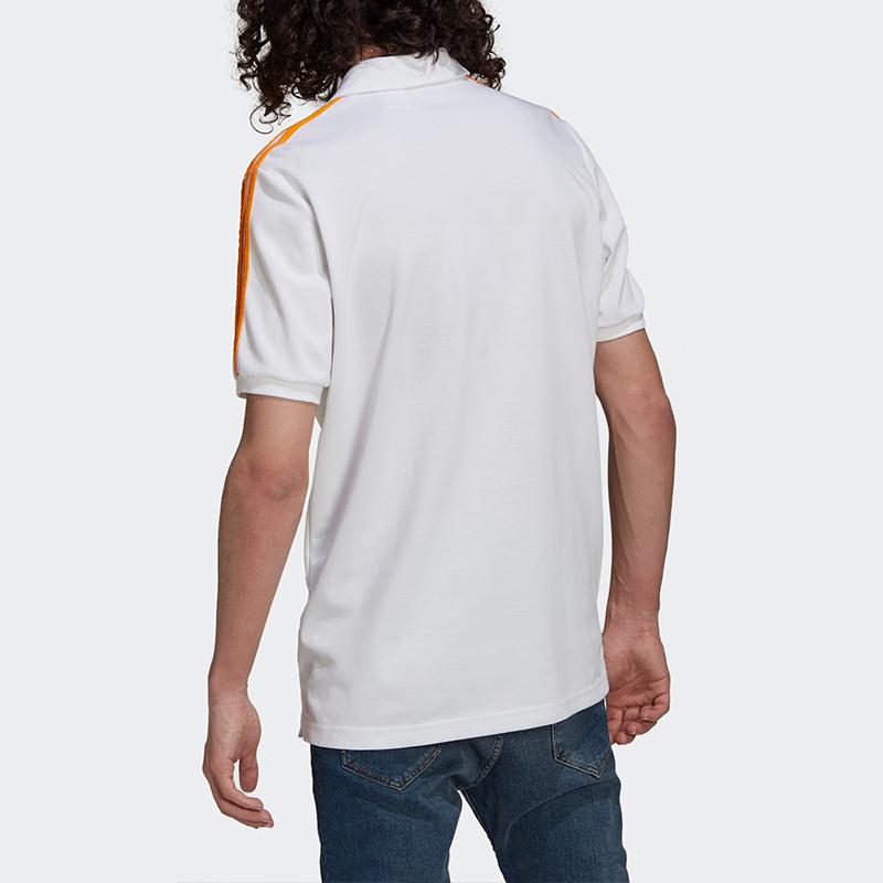 Adidas Real Madrid Season 21-22 Casual Football Short-Sleeve Polo Men Tops White GR4242