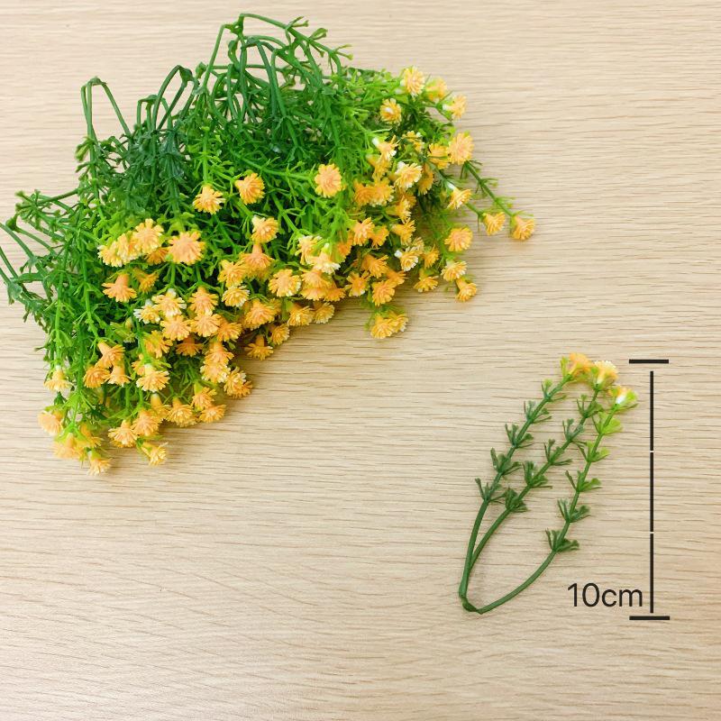 Plastic Baby's Breath Bouquet with Grass - Floral Decoration Materials for Student Crafts
