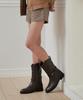 Mac Moc Odette 2 Colors Long/Mid 2 Types Genuine Leather Feminine Line Boots 3Cm (Type B)