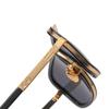 Vintage Square Sunglasses Men Fashion Metal Frame Gradient Lens Designer Shades Mirror Driving Eyewear