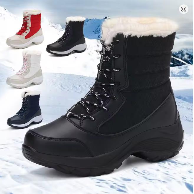 42 Size Snow Boots for Women Platform Shoes Boots Plush Keep Warm Women's Thigh High Boots Winter Ankle Boots Comfortable Walking Shoes