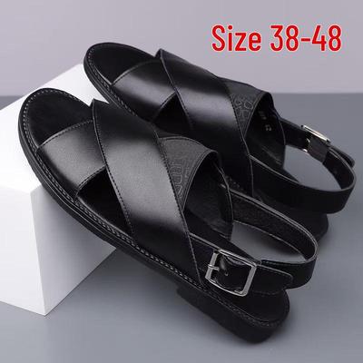 Sandales Antidérapantes Imprimé Léopard Grande Taille Homme: Chaussures de plage respirantes, polyvalentes et à la mode pour l'été