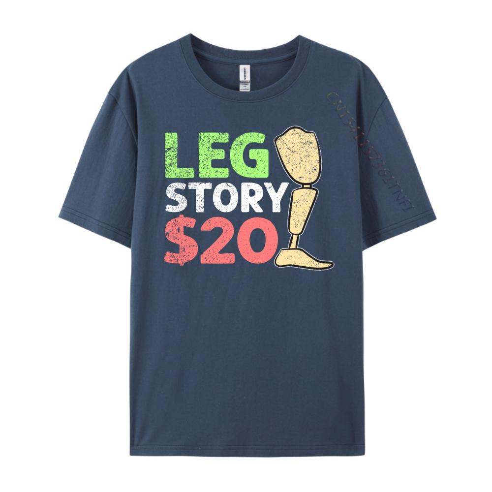 Leg Story Amputee Leg Protesis Designer T Shirt Men Clothes EU SIZE Graphic