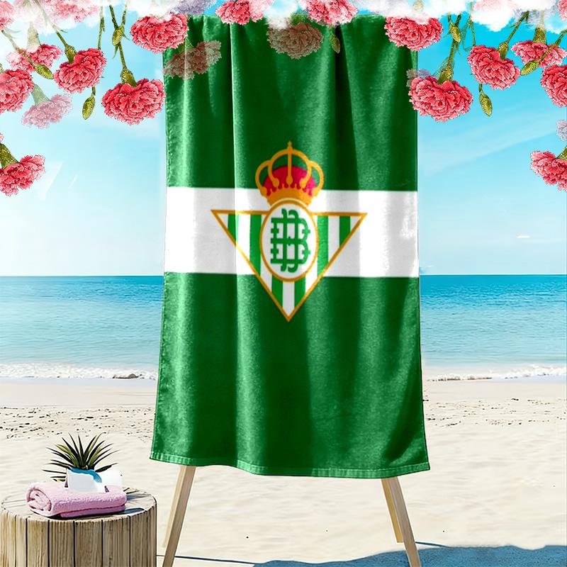 Real Betis Balompié Print Beach Towel, Large Soft Quick Dry Towel for Beach Camping Swimming