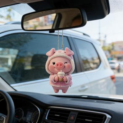 Ornement Animal Suspendu en Acrylique 2D Charme pour Rétroviseur de Voiture Porte-clés de Sac à Dos Résistant à la Décoloration Mignon Décor Suspendu pour Intérieur de Voiture Faveurs de Fête à Domicile