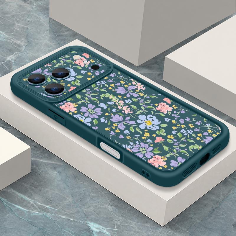 Vintage Floral Pattern Case For iPhone 17 Pro Max Shockproof Bumper Soft Cover For iPhone 16 15 14 13 Pro Max 16E 17E