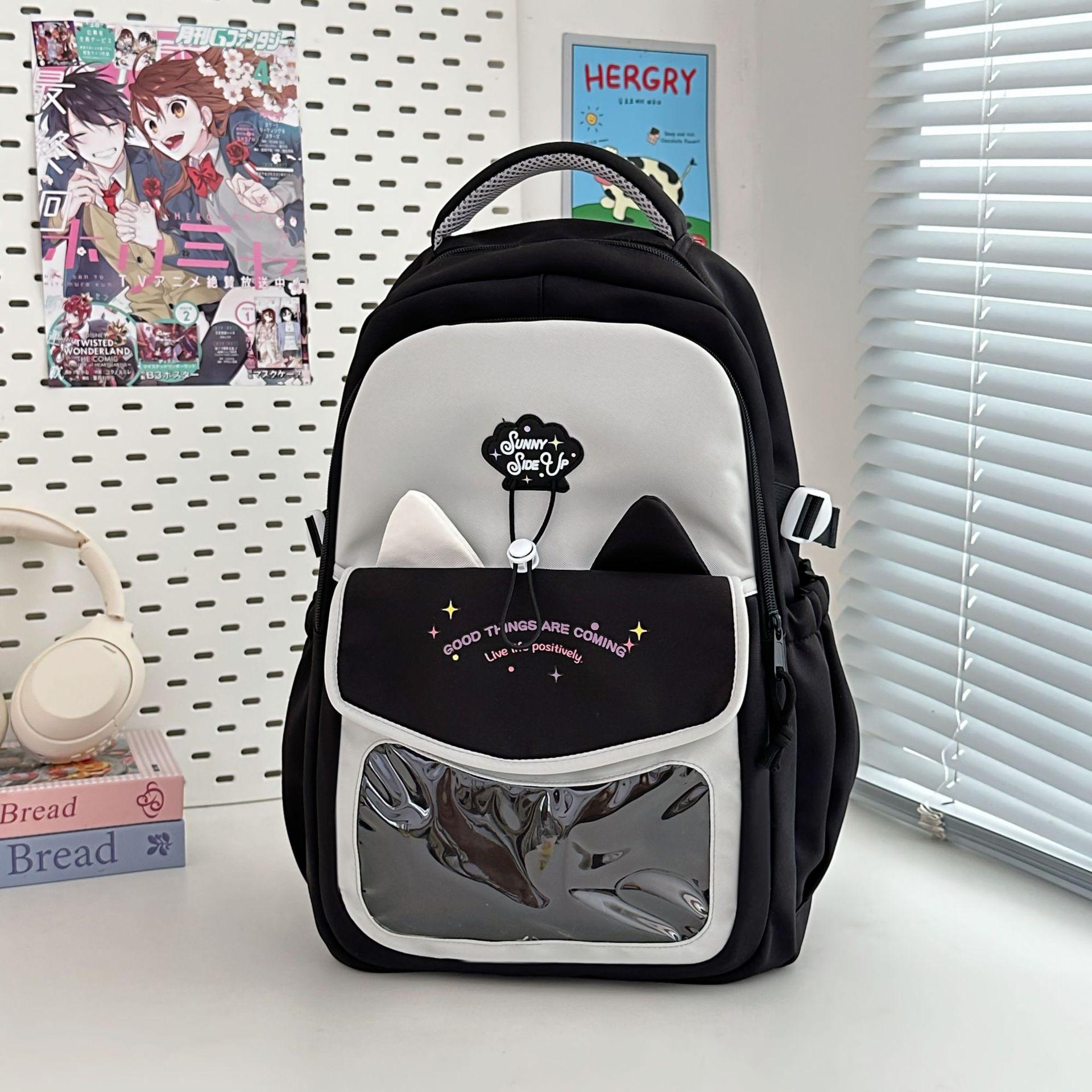 

Mori Контрастный Дикий Школьный Рюкзак Женский Корейская Версия Харадзюку Кампус Ученики Средней Школы Рюкзак для Отдыха Рюкзак. .