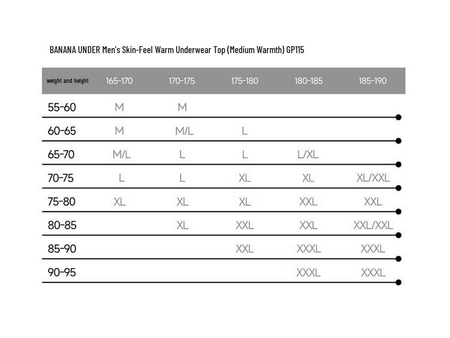 Beneunder Men's High-Warmth Thermal Underwear Top GP117