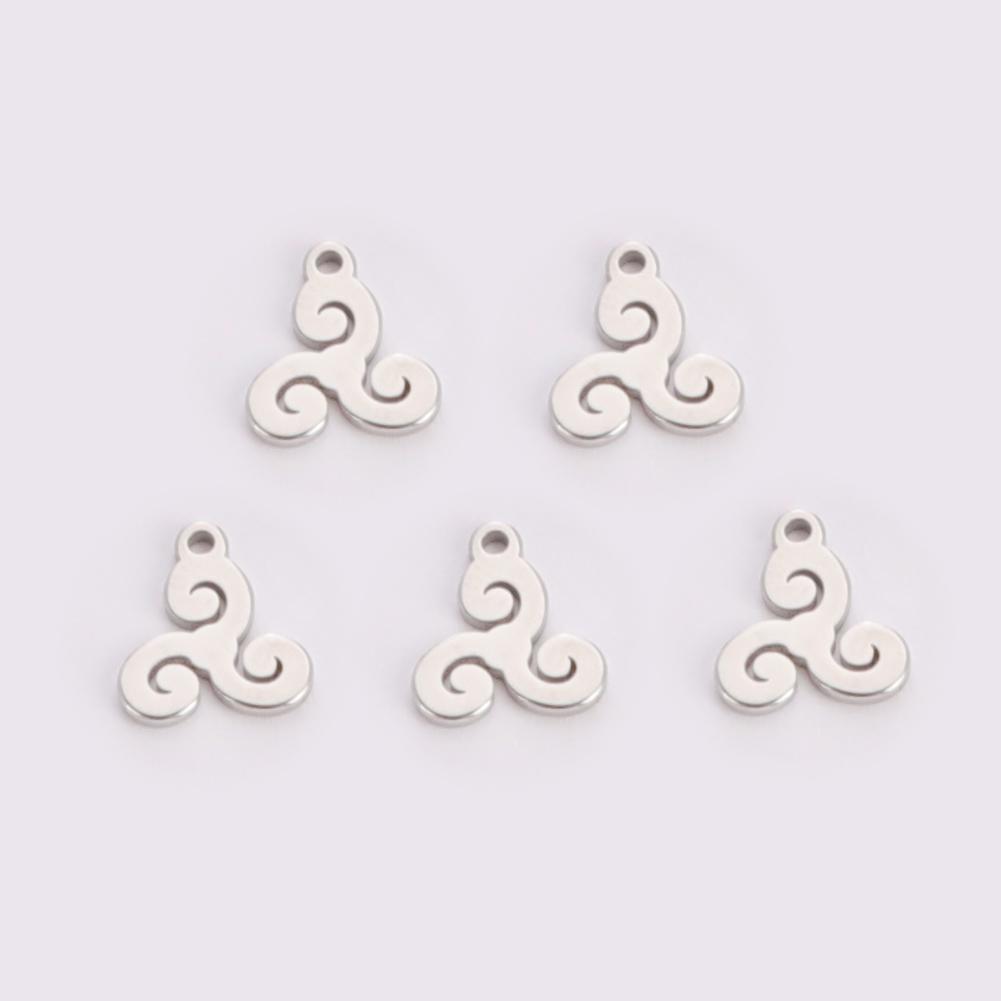 Teamer 5pcs Star of David Triskele Cross Charms for Necklace Bracelet Making Stainless Steel Pendant DIY Jewelry Findings Wicca