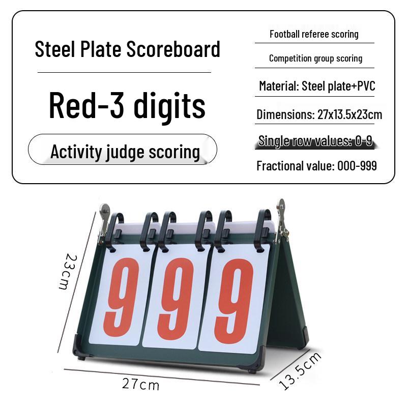 Multi-Sport Flip Scoreboard for Basketball, Billiards, Table Tennis, and Volleyball