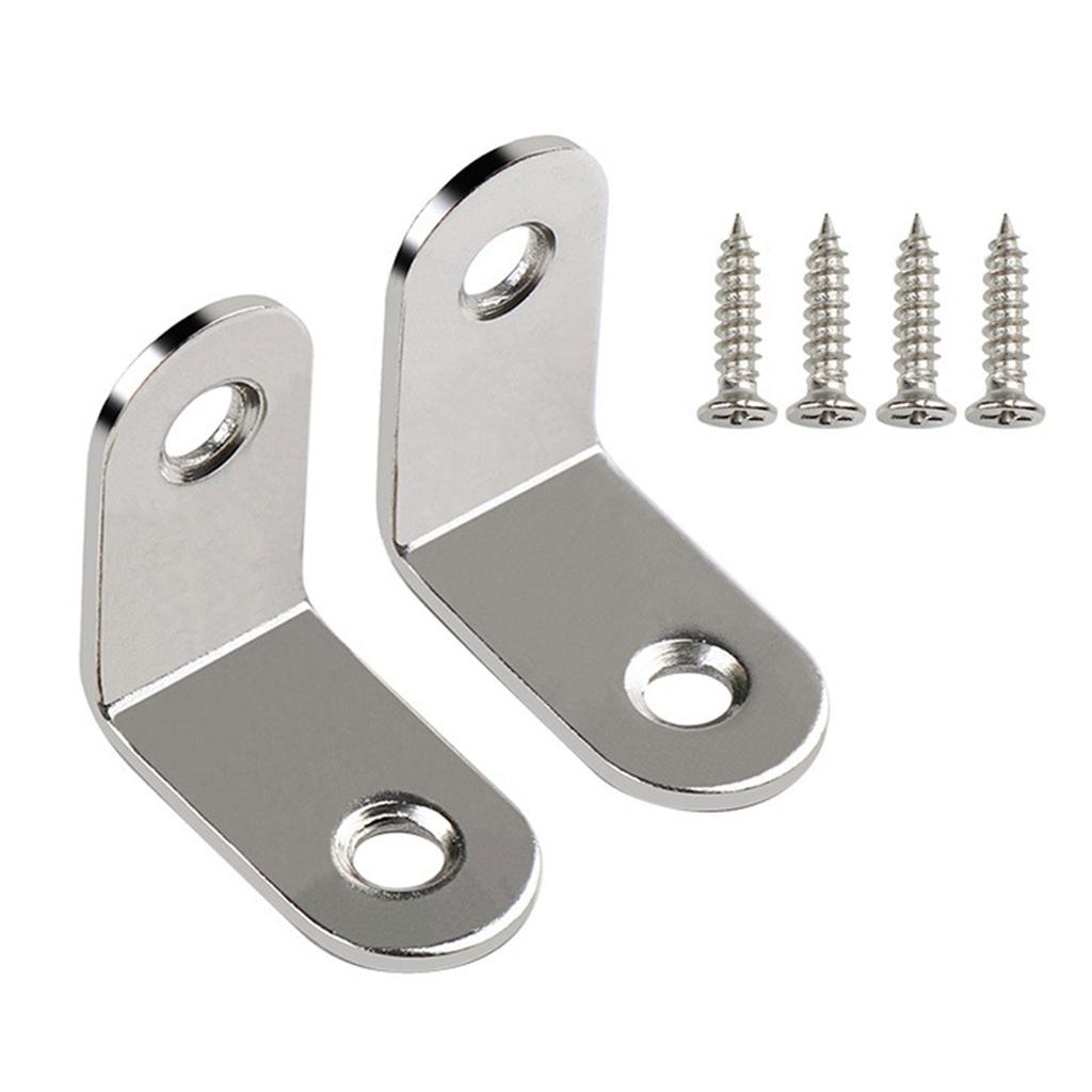 Stainless Steel Corner Brace Set L Shaped Brackets Heavy Duty Corner Brackets Simple Install for Secure Wood Joining