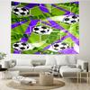 Soccer Print Tapestry, Backdrop, Easy Setup, Ideal for Bedroom, Office & Living Room, with Aesthetic Wall Hanging Decor.