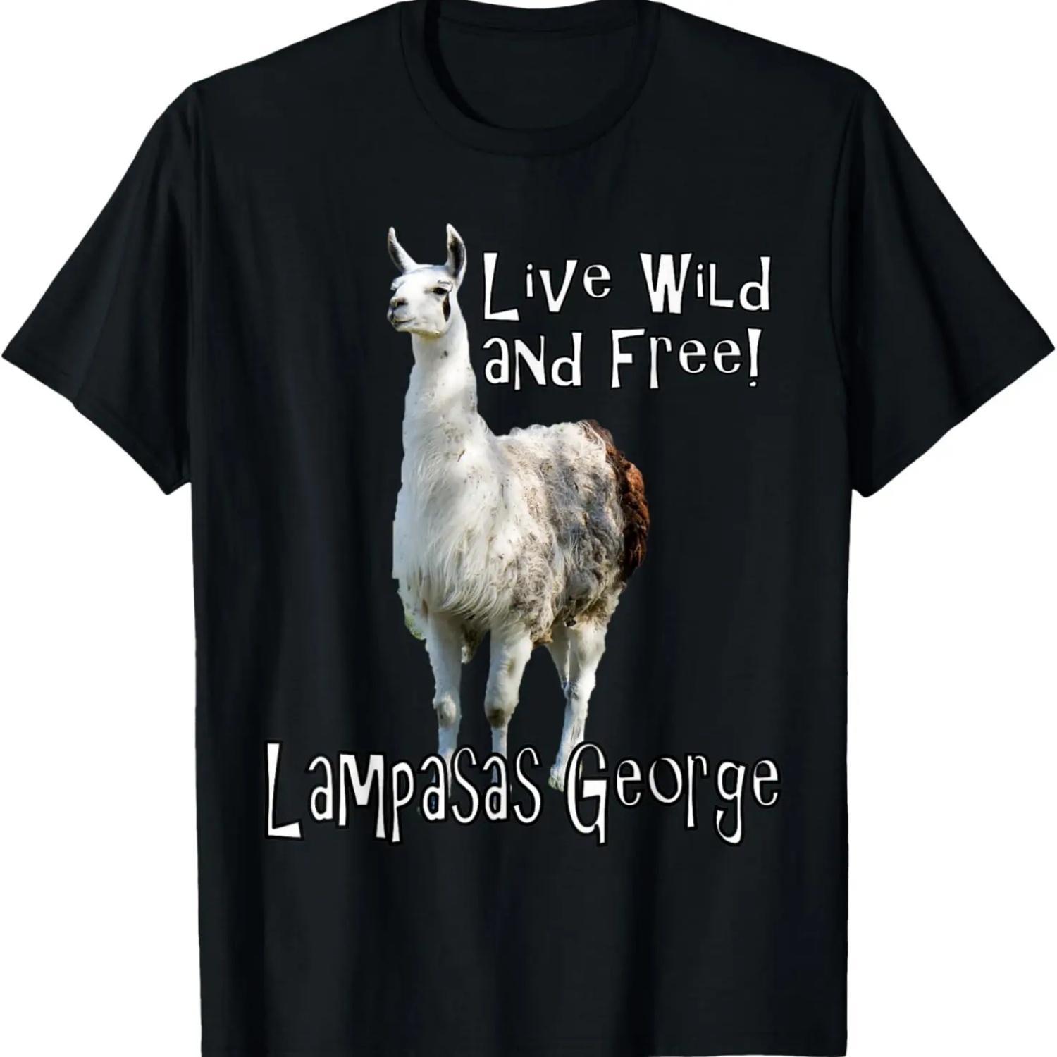 Lampasas George the Llama Live wild and free T-Shirt S чёрный