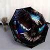 1pc Eagle Stained Automatic Open/Close Umbrella, Ideal Fan Gift for Birthday, Christmas, Trendy Fashion Yy250828075