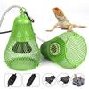 110V-220V Reptile Heat Lamp Shade Green Ceramic Heat Mesh Cover Heater Guard For Chicken Lizards Turtle Brooder Snake