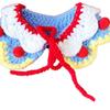 Pet Christmas Scarf Handcrafted Knitted Warm Comfortable Dog Winter Scarf for Cats Puppy Blue Double Collar S