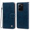 Vintage Crazy Horse Texture PU Leather Flip Wallet Phone Case for Vivo V25e,V25 5G Card Holder Kickstand Shockproof Protective Cover