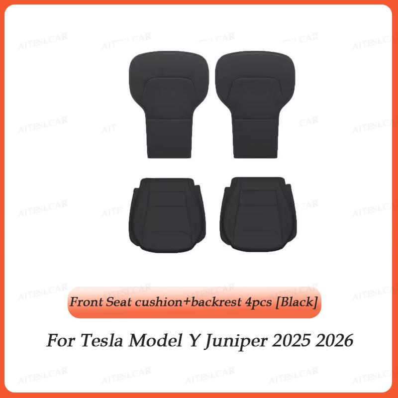 AABLU1 For Tesla Car Cushion Nappa Leather Breathable Non-slip Car Seat High Rebound Pad Seat Cushion Four Seasons Universal Auto Seat
