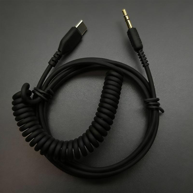 Type C To 3.5mm Cable For Major 1 2 3/1000XM1/2/3/4/5 Headphone Wire Gold Plated Connector Stretchable Cord 1.3-2meter